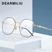 DEARMILIU новое розовое золото полигон анти синий свет блокирующие очки светодиодные компьютерные очки для чтения радиационно стойкие игровые очки