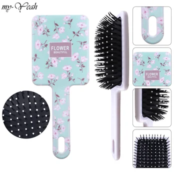 

Flower Cartoon Cute Hair Brush Anti-static Massage Comb Tangle Shower Wet Hair Detangler Brushes Hair Care Tool DIY Home
