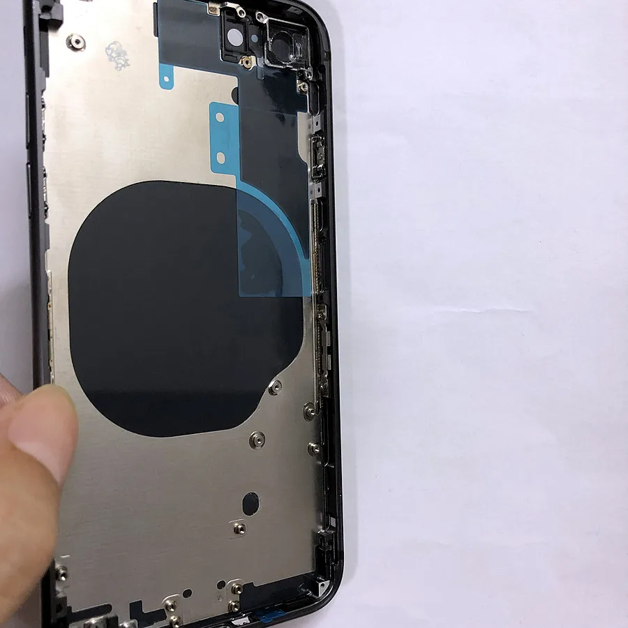 Задний корпус для iphone 8 8 Plus, задняя крышка для батареи, стекло для двери+ средняя рамка+ sim-лоток, боковые ключевые детали для 8G 8 P, чехол для корпуса