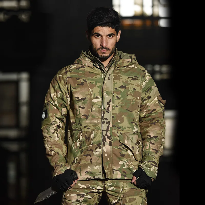 Men's Tactical Camouflage Jacket, Outdoor, Waterproof, Windbreaker ...