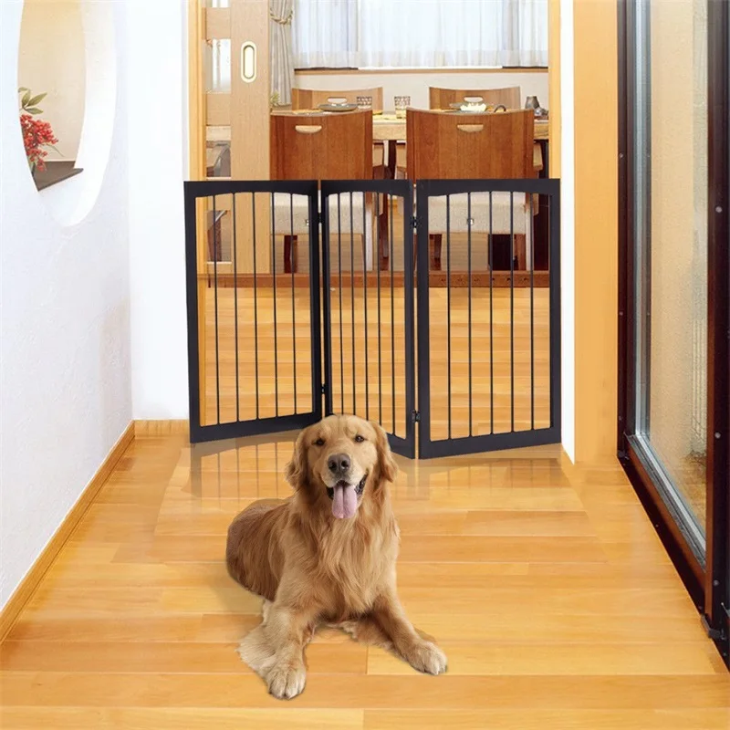 Folding 3 Pet Fence Foldable Gate Dog Ps6841 Isolation Car AliExpress