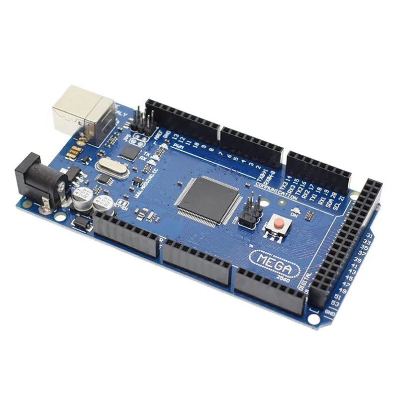 Плата 5 шт./лот Mega 2560 R3 с USB кабелем для Arduino MEGA2560 MEGA ATmega2560 16AU CH340G AVR макетная