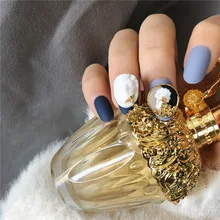 137-голубое золото барокко износ Маникюр готовой продукции поддельные ногти патч Маникюр