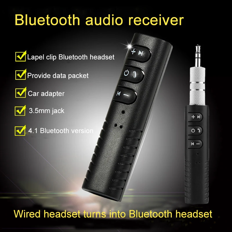 Автомобильный bluetooth-адаптер мини bluetooth-приемник 3,5 мм разъем Bluetooth автомобильный комплект музыкальный аудио приемник для акустических гарнитур Z2