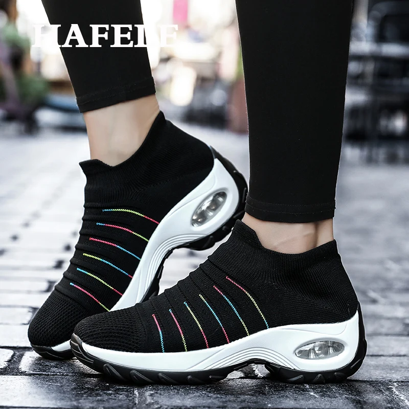 Новинка года; женская прогулочная обувь; модные уличные дышащие кроссовки; женские кроссовки на толстой подошве; Повседневная Легкая спортивная обувь