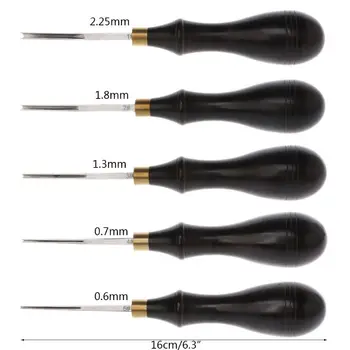 

Leather Edge Creaser Steel Blade Ebony Blackwood Shallow Groove Craft Mark Tool 16cm
