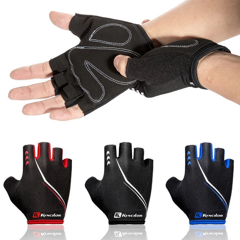 Перчатки унисекс для велоспорта, велосипеда, спорта на открытом воздухе, дышащие велосипедные перчатки, полукороткие перчатки с губчатой подкладкой