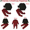 PUDCOCO Adults Baby Kids Christmas Family Matching Pajamas Set Sleepwear Xmas Plaid Nightwear Outfits 2Pcs/set 2
