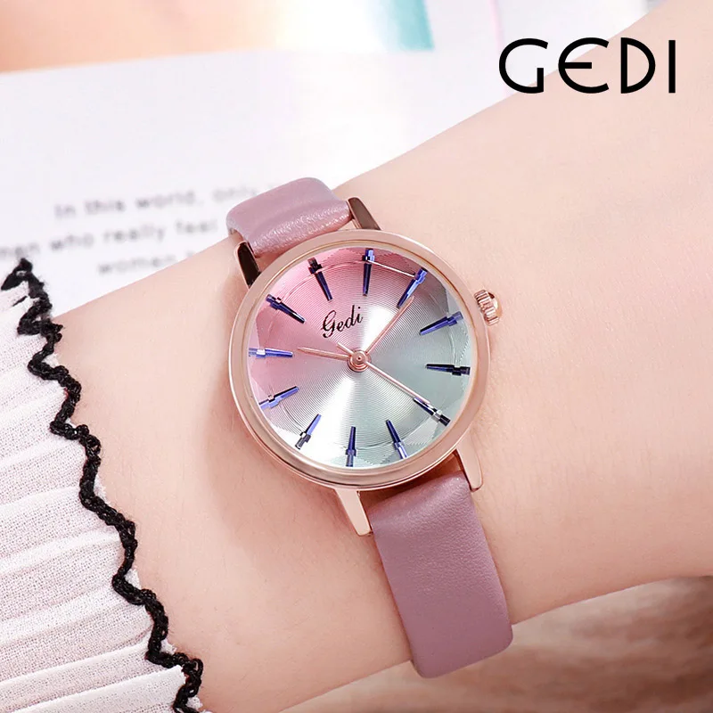

Romantic Women Watches Quartz Personality Gradient Dial Creative Ladies Wrist Watch Casual Dress Waterproof Relogio Feminino New