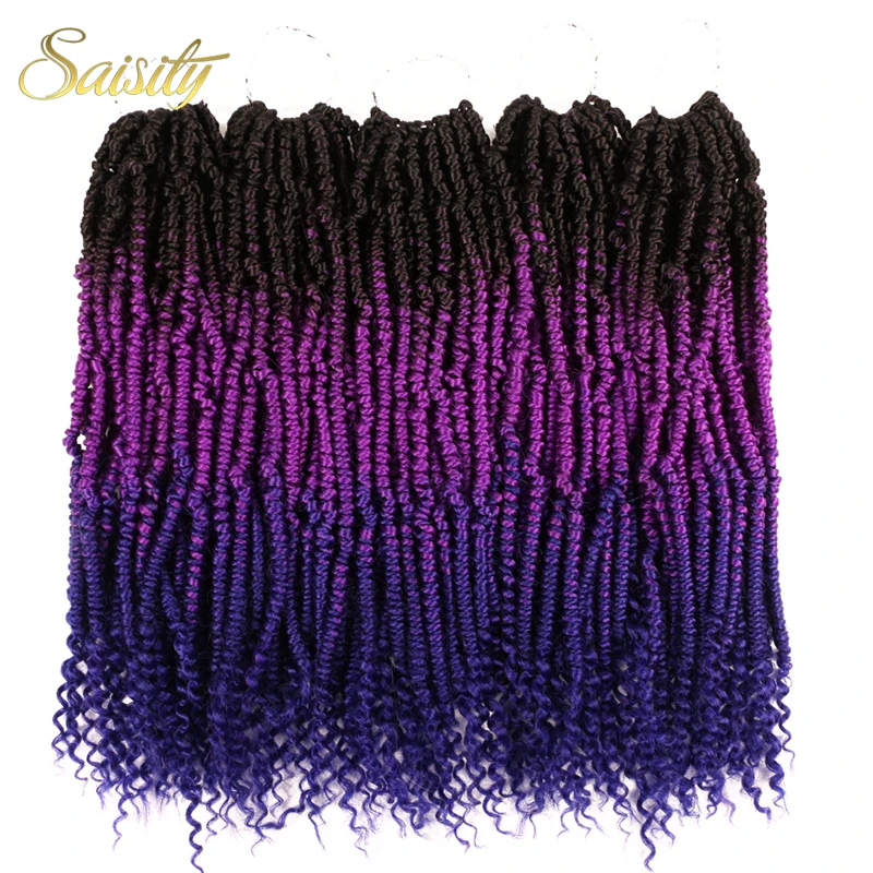 Saisity синтетические волосы Nubian Twist Crotchet Passion Пружинные закрученные Заплетенные для