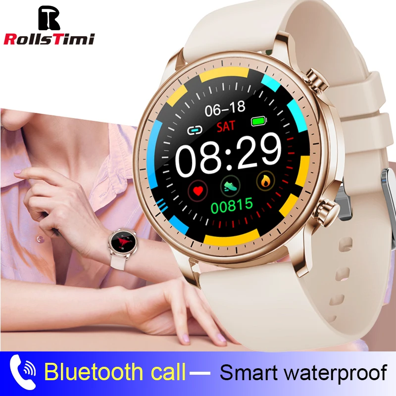 

Rollstimi Smart Watch Lady men Full Touch Fitness Tracker Blood Pressure fashion Women Smart wristband for Xiaomi Android IOS