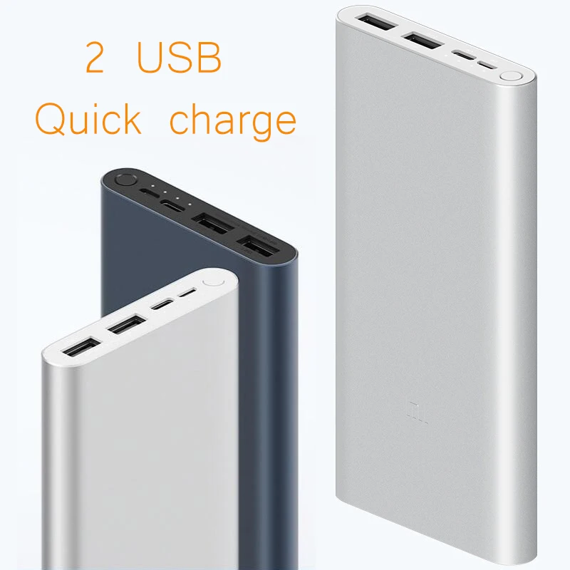 Tanie 10000mAh Powerbank do xiaomi mi 3 zewnętrzna bateria 18W Quick Charge Powerbank 10000 z rodzaj usb C do telefonu komórkowego