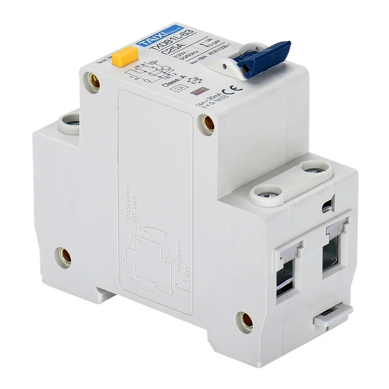 Circuit Breaker Type A AC CLASS Rcbo 110V 220V RCCB 10A 20A 40A 50A 63A 30mA Residual Current With Overload Protection