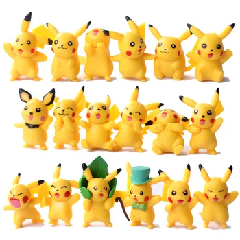 

BAIUFOR Mini Figures Pokemon Gnome Cute Anime Cartoon Pikachu Doll Room Accessories Desk Decor Miniature Figurines Child Gifts