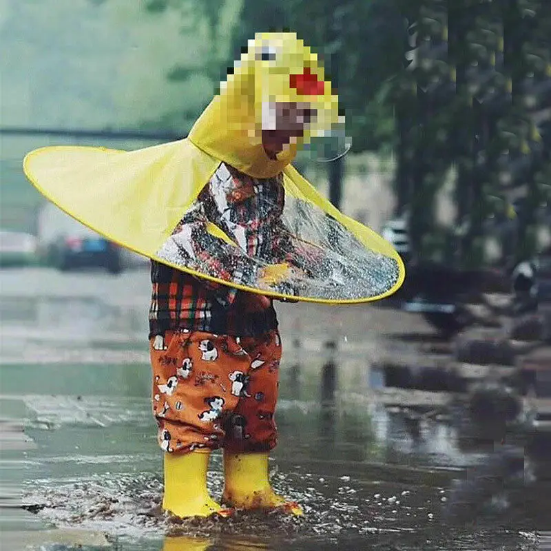 Новое дождливое пальто UFO Duck, детский плащ для малышей, детский зонтик, шляпа, волшебный плащ для детей