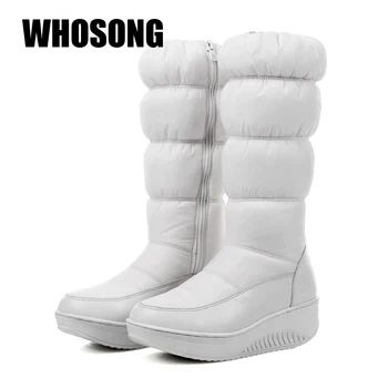 

Women Snow Boots Ladies Waterproof Shoes Woman Black Mid Calf Boots Female Warm Brand Boots Girls Platform Botas Fashion New