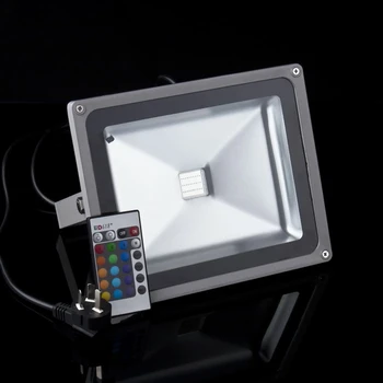 

RGB LED Flood Light Waterproof 30W Colorful Remote Control Outdoor Wall Washer Lamp Garden Projector IP68 Garden Lighting