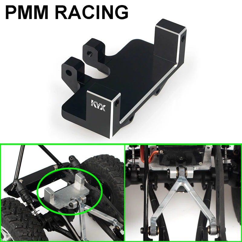 

Metal Aluminum CNC Front axle Steering gear rudder machine seat For 1/24 RC Model Car Axial SCX24 Upgrade parts Accessories