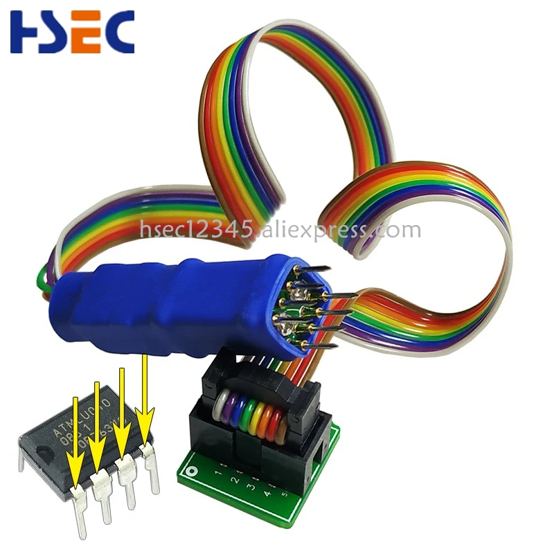 Высококачественный тестовый зажим для программатора DIP8 IC BIOS 93/25/24 CH341A/EZP2019
