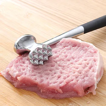 

молоток для мяса Double-Sided Meat Tenderizer Metal Meat Hammer Household/Stainless Steel Meat Rolling Steak Meat Tenderizer