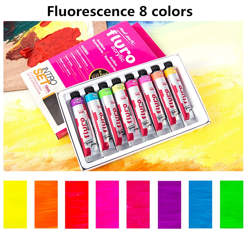 Pintura fluorescente que brilla en la oscuridad, pintura acrílica para  pintura artesanal Rock Neon - AliExpress