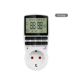 Programmable Digital Timer Plug with 12/24 Hour Electronic Control (EU Type)