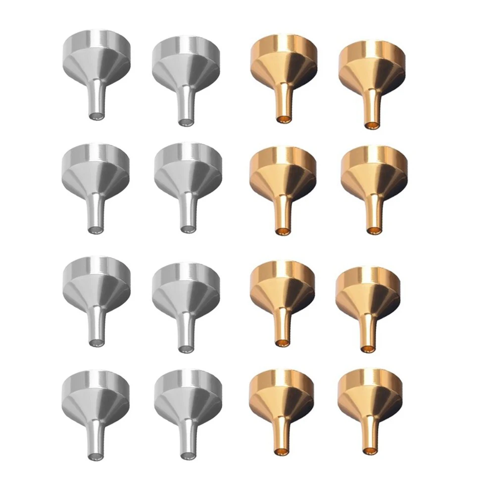 

10Pcs Mini Metal Funnels For Filling Small Bottles Transferring Liquid Refill Perfume Essential Oil School Laboratory supplies