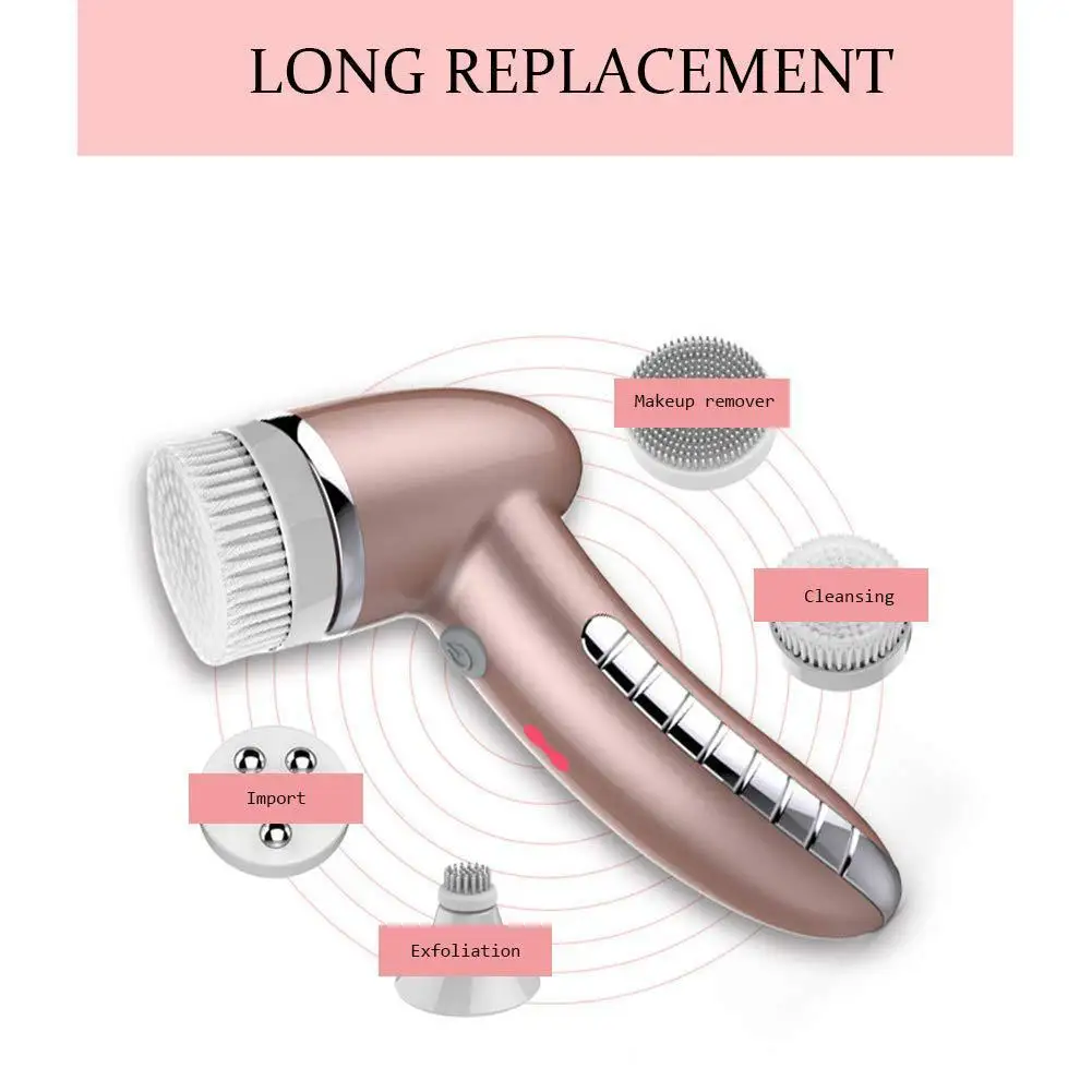 4 в 1 USB машина для мытья кожи Очищающий Инструмент Электрический глубокое очищение удаление черных точек Foreoing Массажная щетка для дома