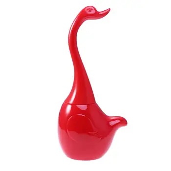 

Toilet Brush Set Compact Modern Cartoon Swan Design Toilet Bowl Cleaner Brush Set for Bathroom Home Hotel