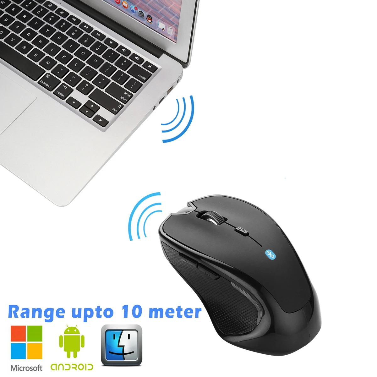 Беспроводная Bluetooth мышь компьютерная оптическая для ПК Mac Android IOS планшетов
