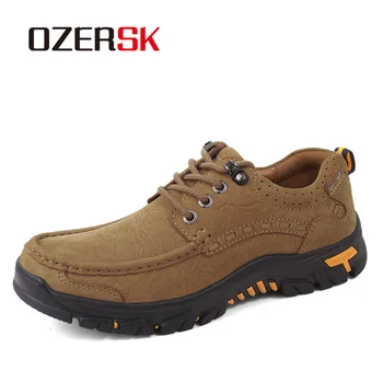 

OZERSK Autumn Genuine Leather Men Shoes Men Casual Comfortable High Quality Men Shoes Breathable Men Fashion Luxury Shoes