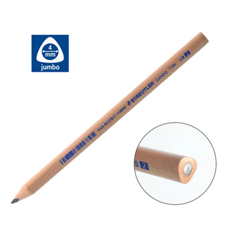 STAEDTLER карандаш 119N-HB | 2B толстый стержень треугольный карандаш легко захватывают легко свернуть легкий детский карандаш для рисования скетчей 12 палочек