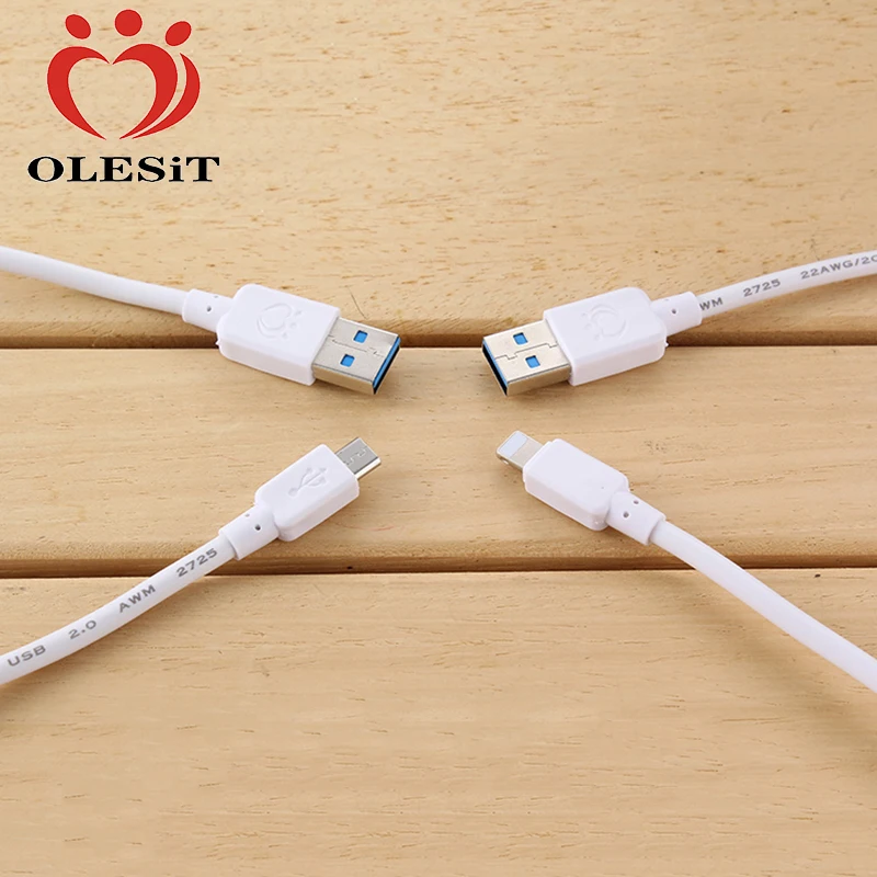OLESiT Магнитный USB кабель для iPhone type C 1,5 м 3 м 2.1A USB кабель-удлинитель Micro USB кабель для Android кабели для мобильных телефонов