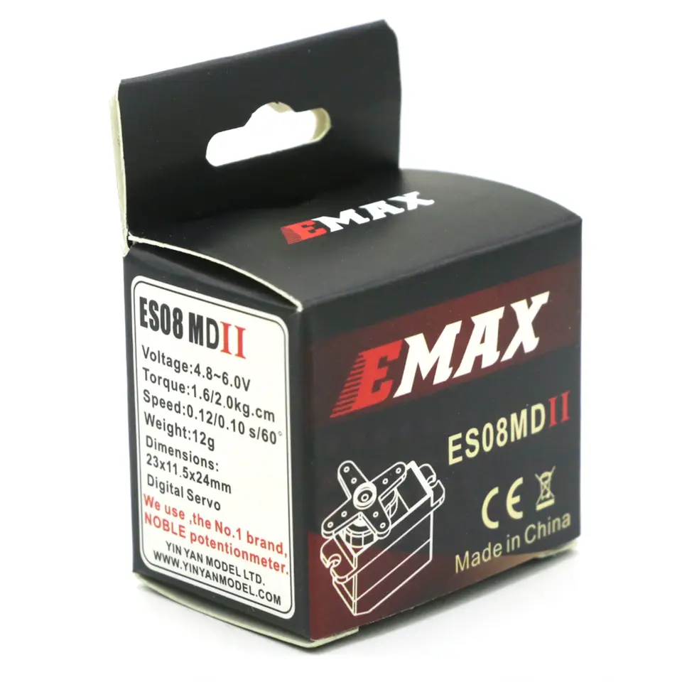 4pcs EMAX ES08MDII ES08MD II Digital Servo 12g/ 1.6/2.0 kg.cm High-speed Mini Metal Gear for RC Model Boat Car Robot image 6