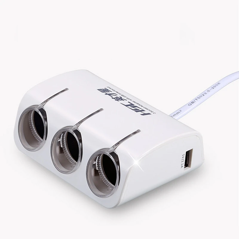 FFYY-HSC multifunction 120W 2 USB port car with one to three cigarette lighter socket car charger adapter