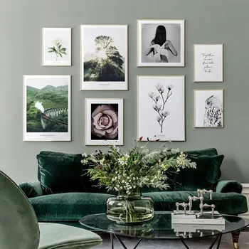 

Nordic Flowers Poster Landscape Canvas Painting Quote Wall Art Pictures For Living Room Modern Decorative Prints On The Wall