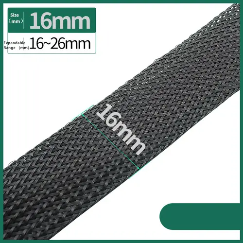 Dropship 1/5/10/50/M Black Insulated Braid Sleeving 4/6/8/10/12/14/20/25mm Tight PET Wire Cable Gland Protection Cable Sleeve - Image 19
