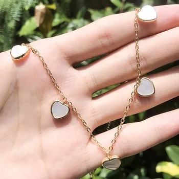 

2019 Latest Model Hot Gold Color Heart Water Drop Seashell Pendant Necklace Fashion Necklaces For women jewelry statement