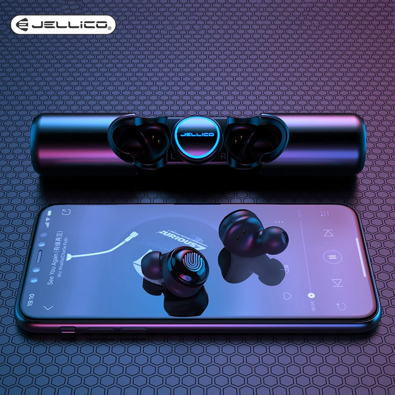 Беспроводные Bluetooth наушники Jellico TWS спортивные Hi Fi с басами стереозвук HD 5 0
