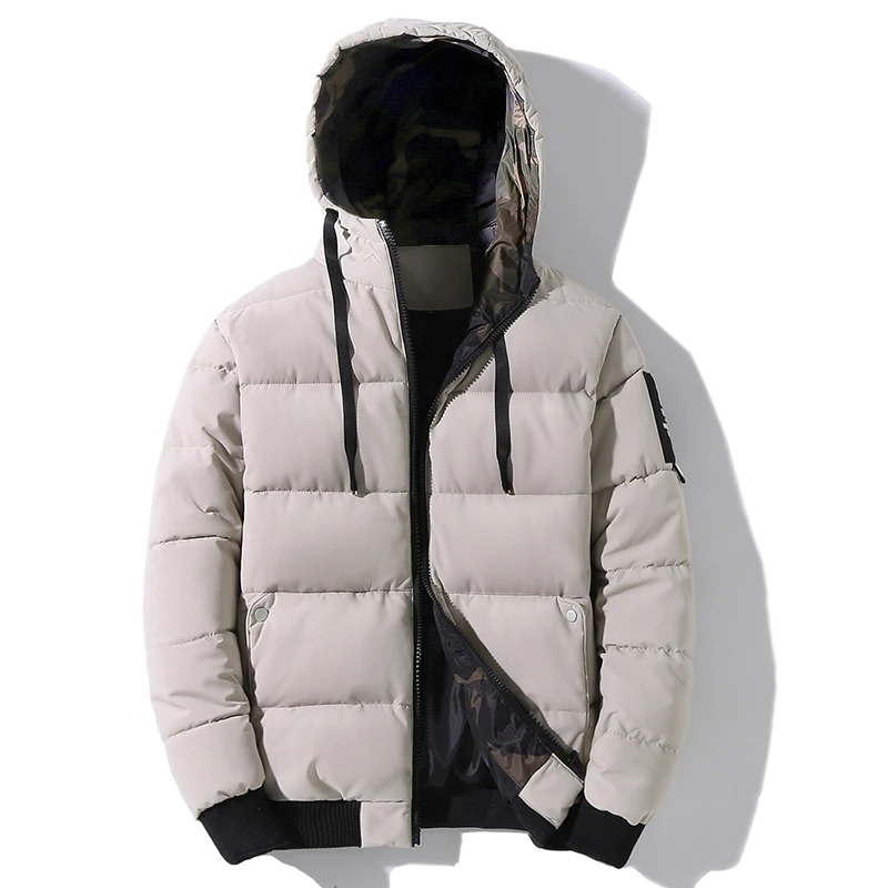 Модная ветровка пузырчатое пальто мужские куртки толстые парки зима Harajuku Хип Хоп теплая куртка Верхняя одежда уличная