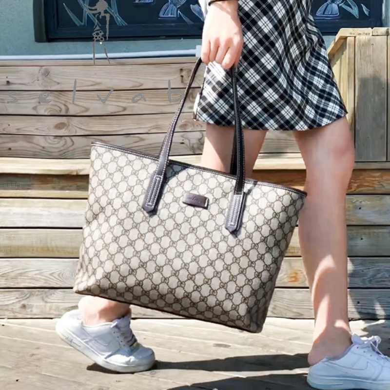 

new European and American fashion shopping bag Korean version of the large-capacity handbag casual simple luxury shoulder bag