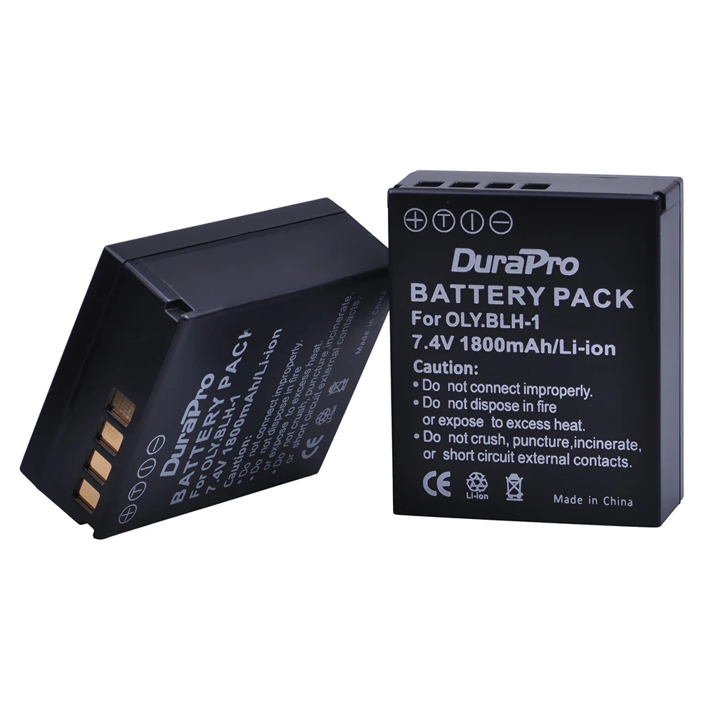 Caricatore Batteria UDC LCD per Olympus E-M1 Mark II, E-M1X, E-M1 Mark III - 1800mAh BLH1 18