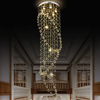 

Luxury Crystal Chandelier Modern Large Hanging Lamp Creative Design Indoor Light fixture for living room dining room staircase