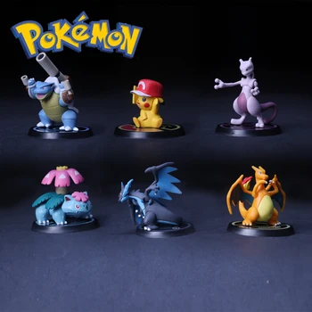 

Pokemon Tomy 6PCS Blind box Action Figure Children Gifts Pokemon Pocket Monsters Pikachu Figure Elf Doll Scenes Toys Gift