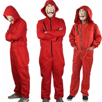 

Unisex For Salvador Dali La Casa De Papel Money Heist Cosplay Halloween Costume S M L XL 2XL 3XL Adult Clothing
