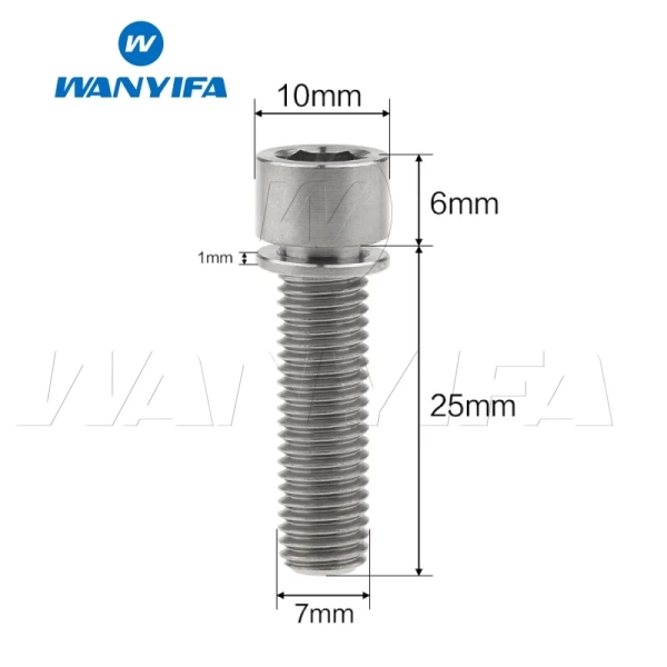 Ваньифа 4 шт. M7x20 25 мм велосипед аксессуары детали велосипедные винты Титан Ti Болт с шайбой