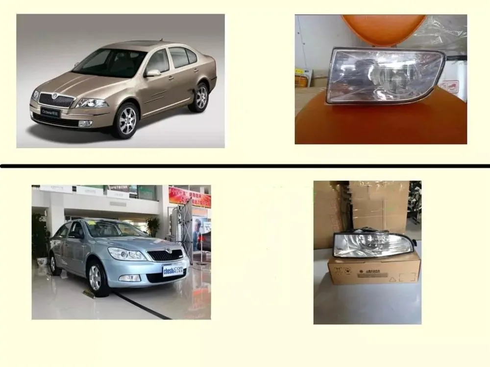 Qirun противотуманные фары передние фары, бампер для skoda Octavia 2007-13