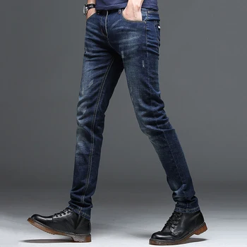 

Spring and summer men thin jeans men's pencil leg pants tide brand casual stretch slim straight pants new jeans
