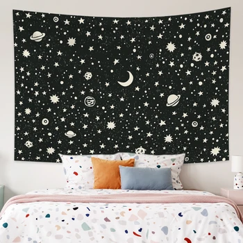 

Psychedelic Tapestry starry sky Blanket Galaxy Space Pattern towel Wall Hanging Cloth Bedspread Room Decoration Wall Carpets