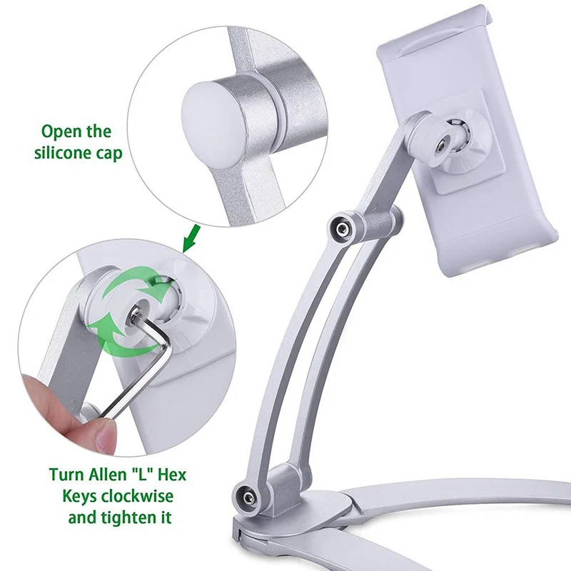 Kitchen Tablet Stand Wall Desk Tablet Mount Stand Fit For 5-7.8 inch Width Metal Bracket Smartphones Holders tablet holder,tablet stand,mobile phone holder